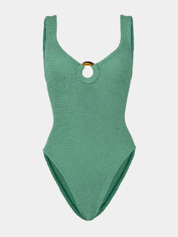 Celine Swim - Metallic Jade made by Hunza G