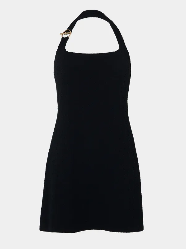 Sandy T Bar Mini Dress - Black made by Hunza G