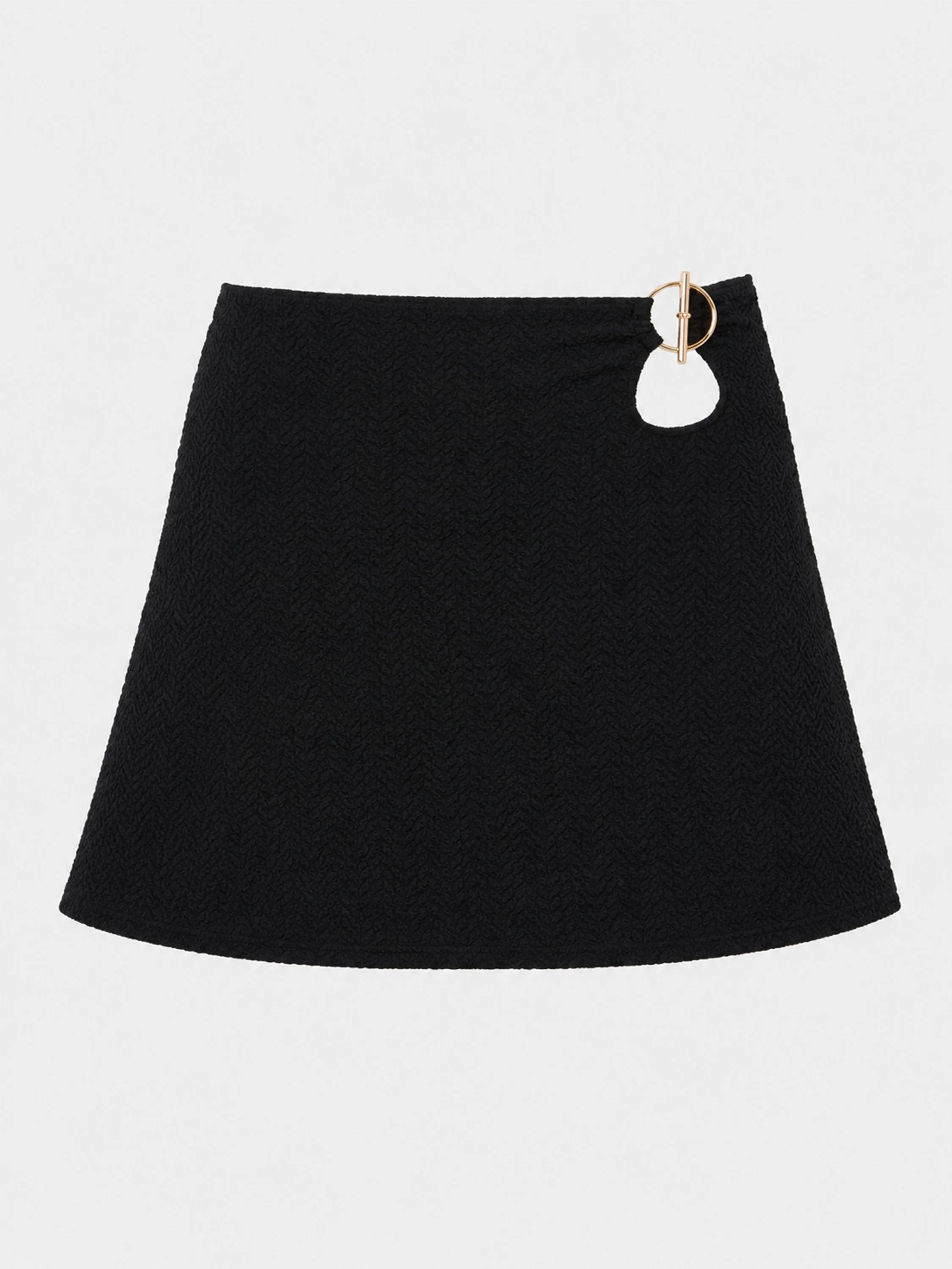 Mini Skirt With T Bar - Black sold by Hunza G