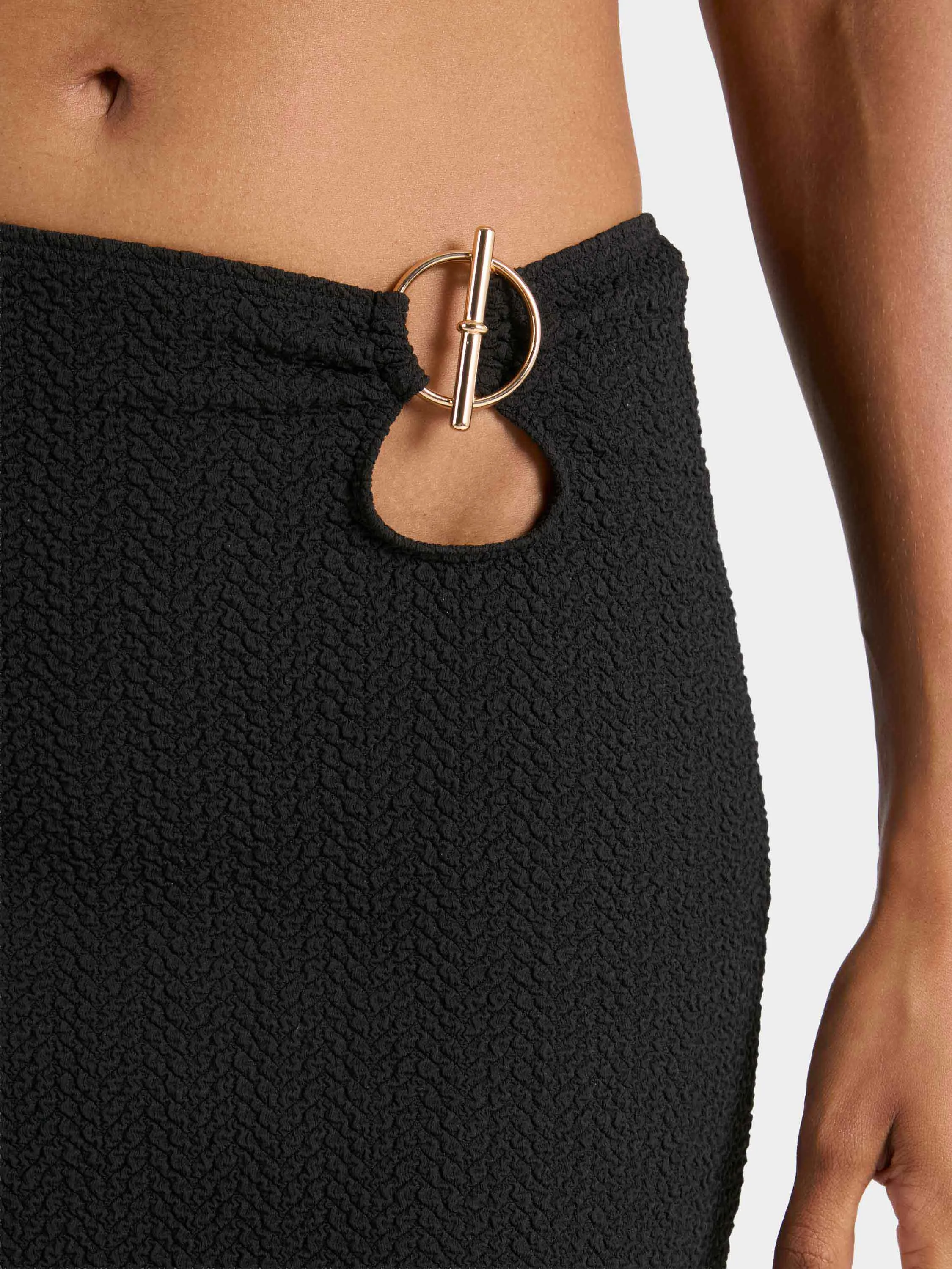 Mini Skirt With T Bar - Black sold by Hunza G product image thumbnail 4