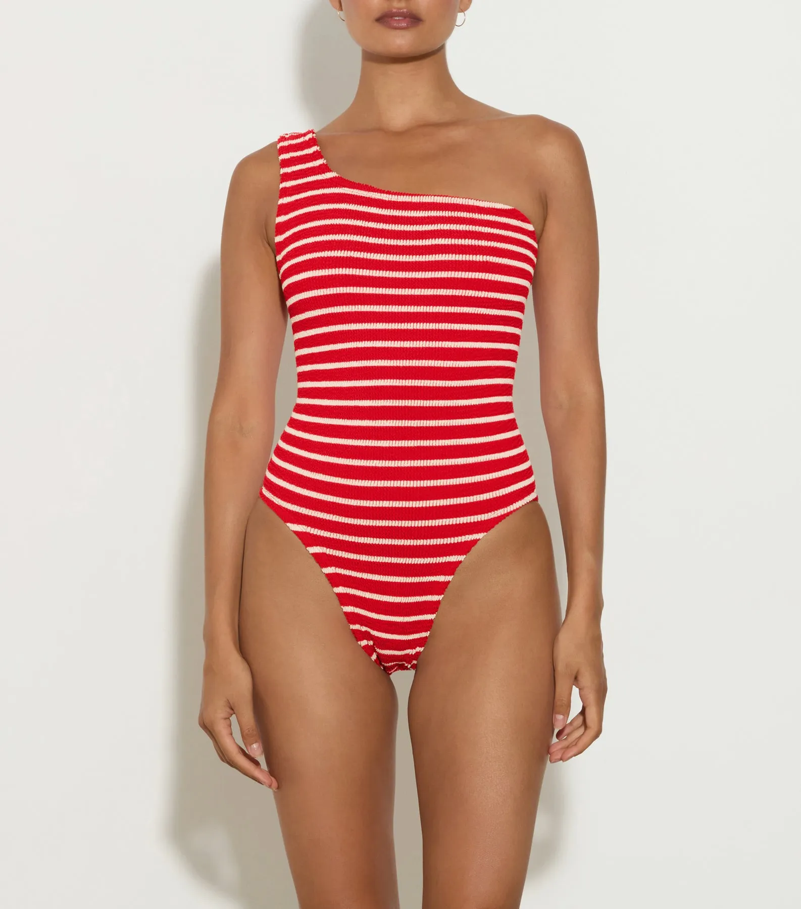 Nancy Stripe Swim - Red/White sold by Hunza G