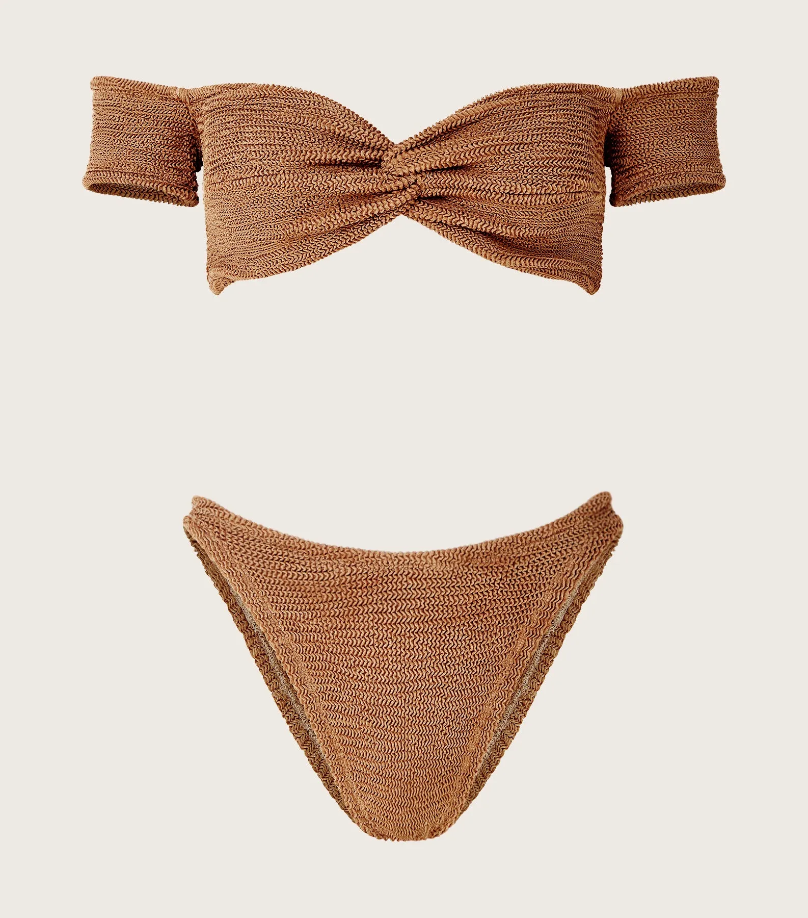 Brigette Bikini - Metallic Cocoa sold by Hunza G product image thumbnail 2