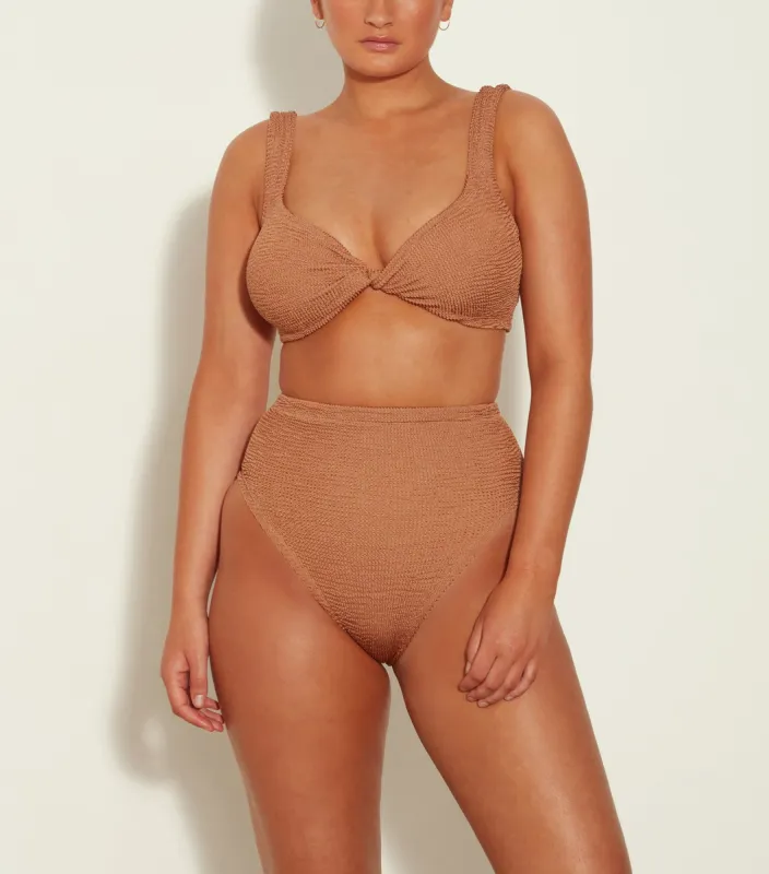 Jamie Bikini - Metallic Cocoa sold by Hunza G
