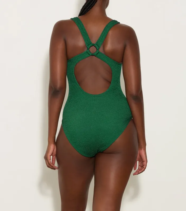 Maya Swim - Metallic Forest Green sold by Hunza G