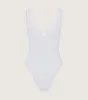 Celine Swim With Tonal Hoops - White sold by Hunza G