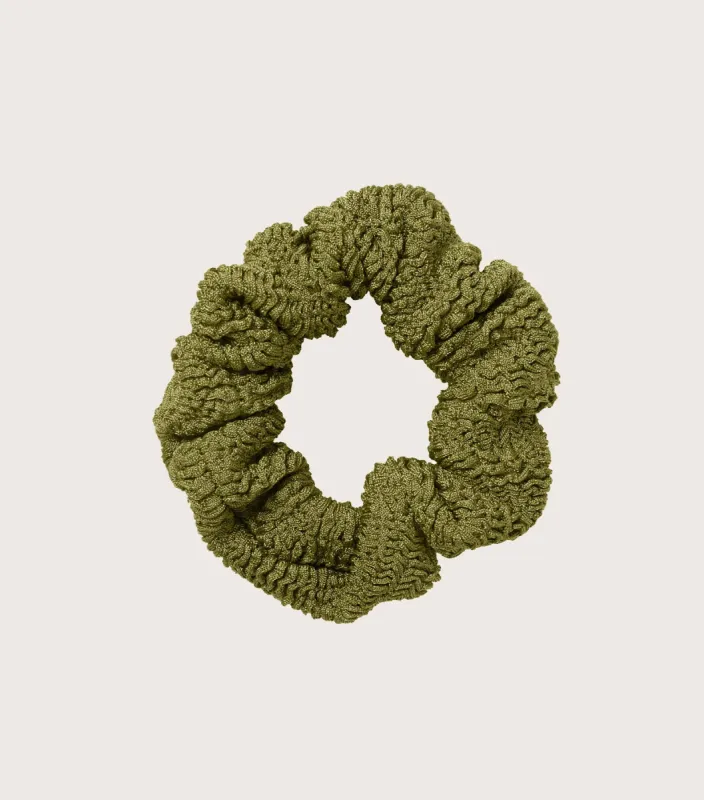 Scrunchie - Metallic Moss made by Hunza G