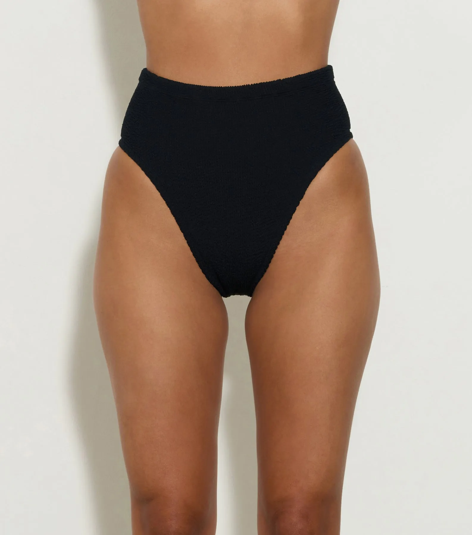High Waist Bikini Bottom - Black sold by Hunza G