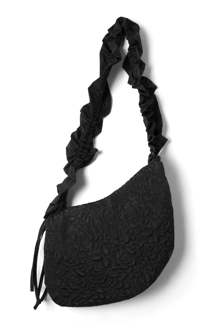 quilted ruched kidney bag - black sold by Damson Madder product image thumbnail 3