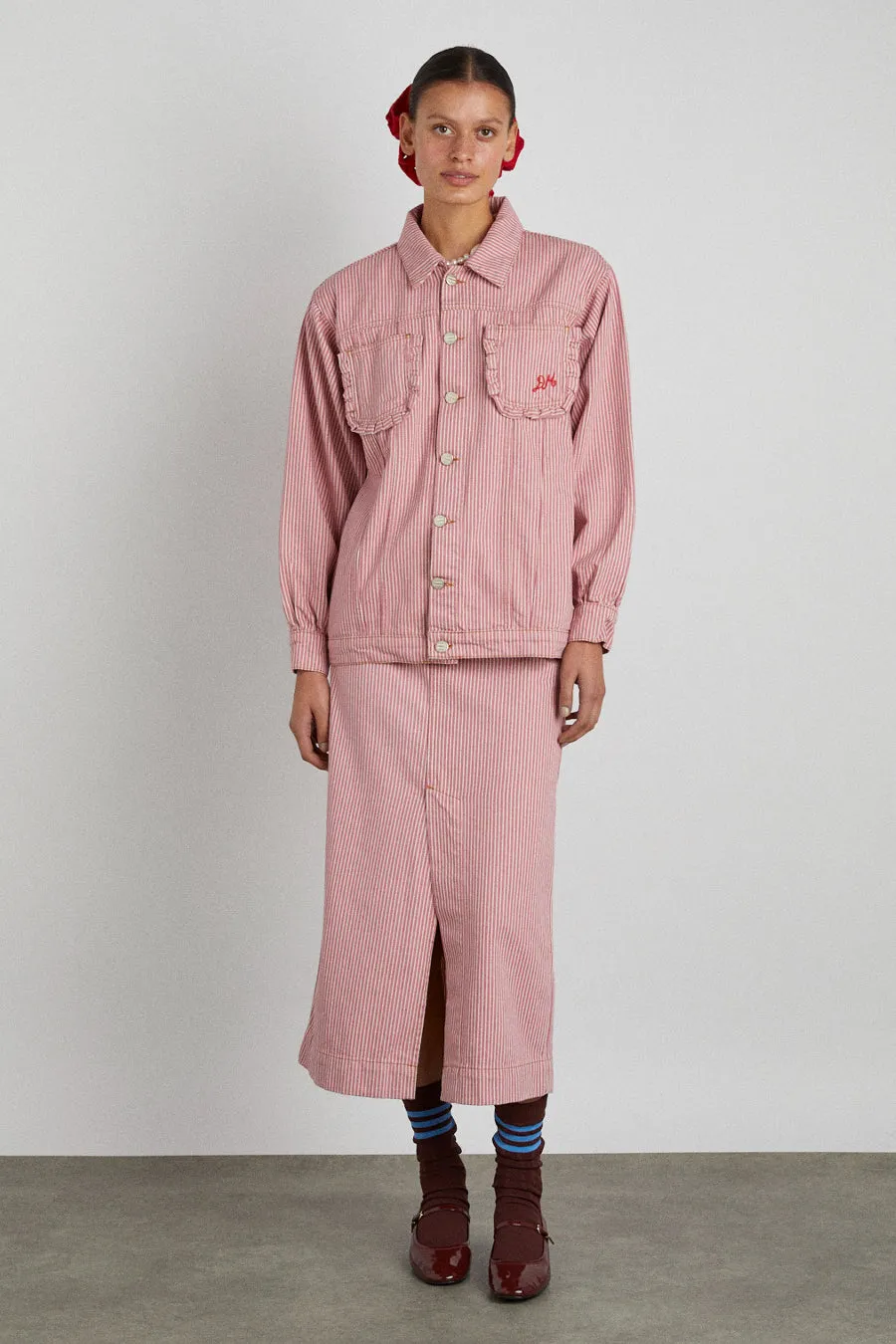 hickory skirt - pink stripe sold by Damson Madder product image thumbnail 2