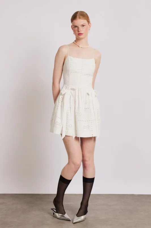 penelope mini - white broderie sold by Damson Madder