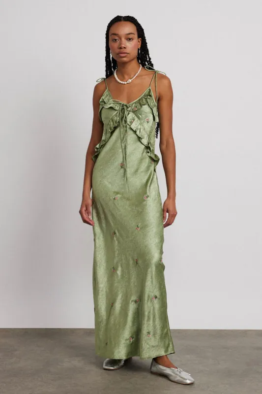 oceanus slip dress - sage rose made by Damson Madder