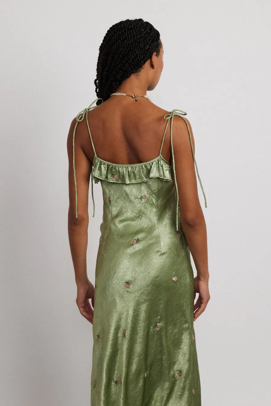 oceanus slip dress - sage rose sold by Damson Madder product image thumbnail 5