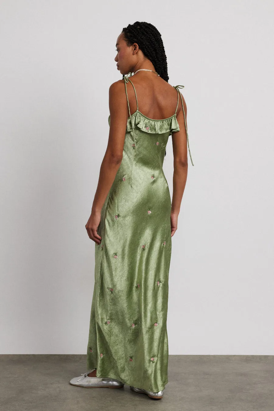 oceanus slip dress - sage rose sold by Damson Madder product image thumbnail 4
