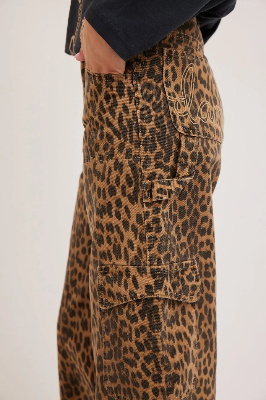 cargo jeans - leopard sold by Damson Madder product image thumbnail 3