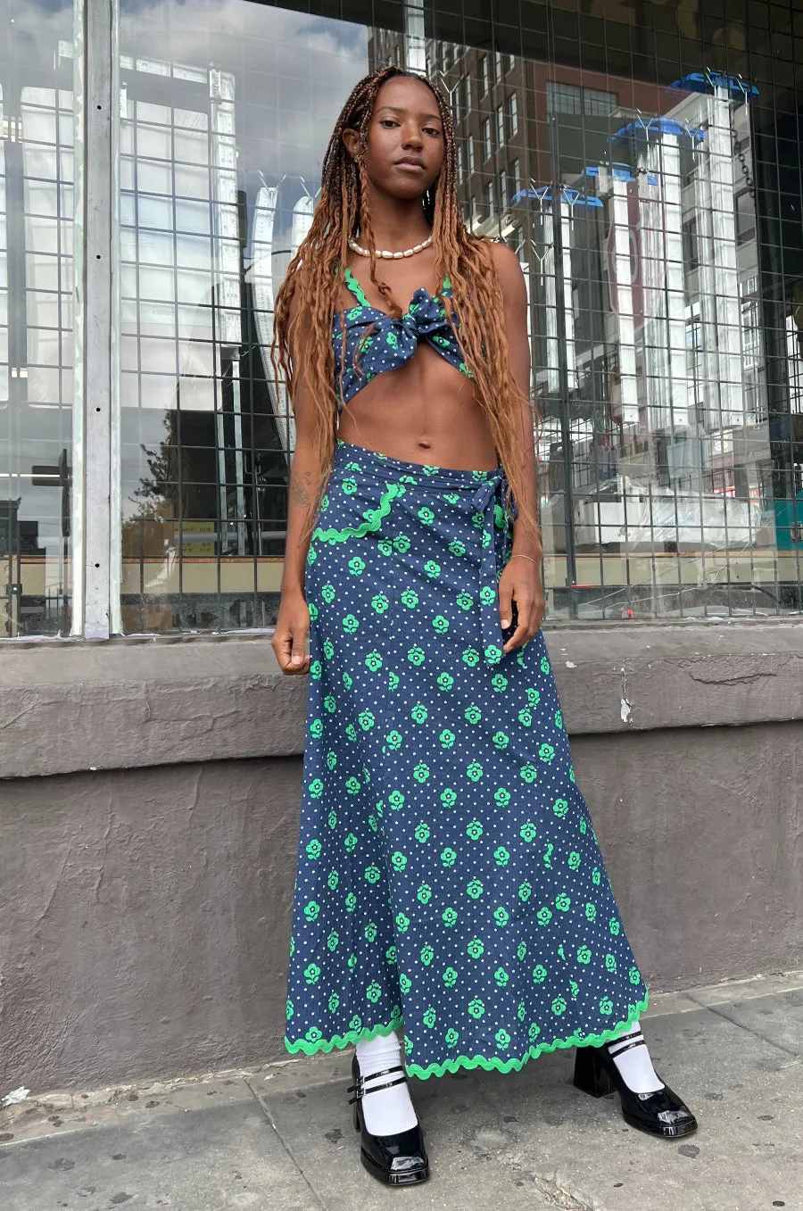 hyan midi skirt - floral sold by Damson Madder product image thumbnail 4