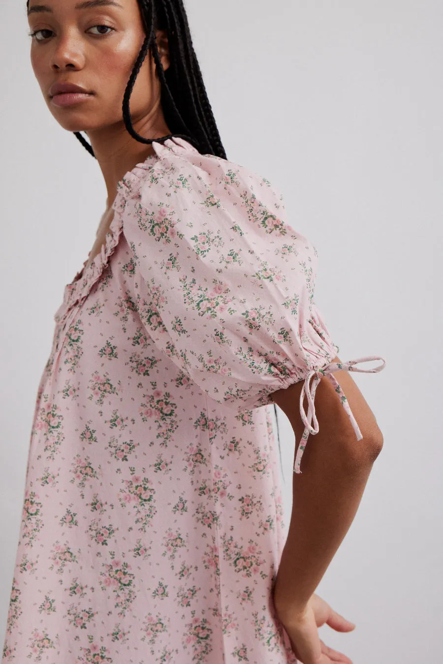 jemima ruffle mini dress - vintage floral sold by Damson Madder product image thumbnail 5