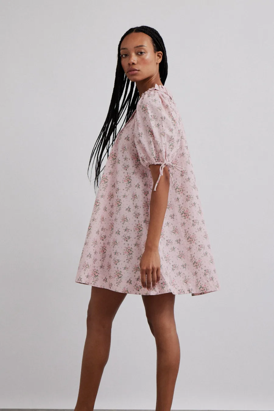 jemima ruffle mini dress - vintage floral sold by Damson Madder product image thumbnail 3