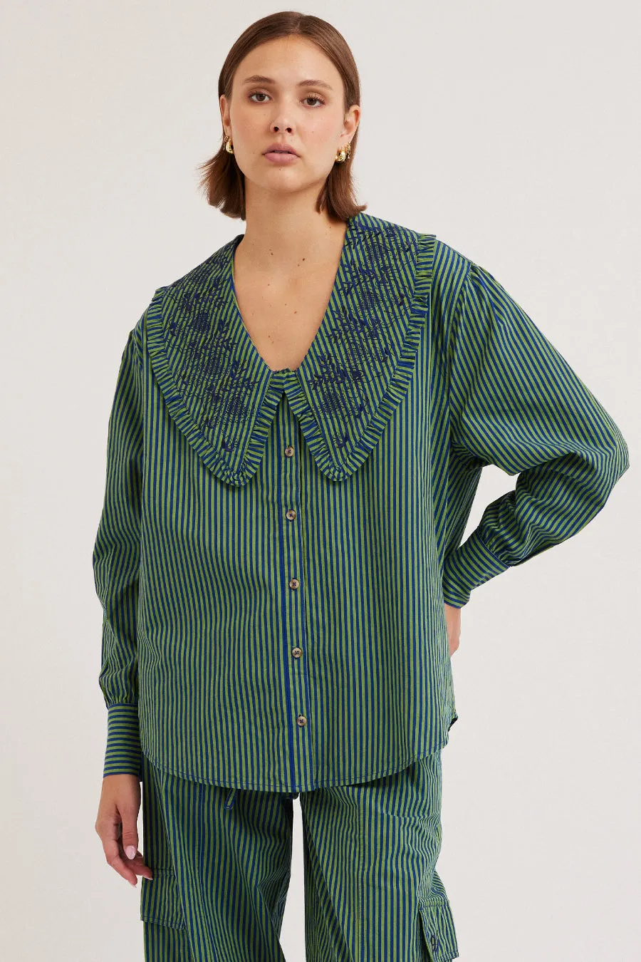 fontaine blouse - stripe sold by Damson Madder