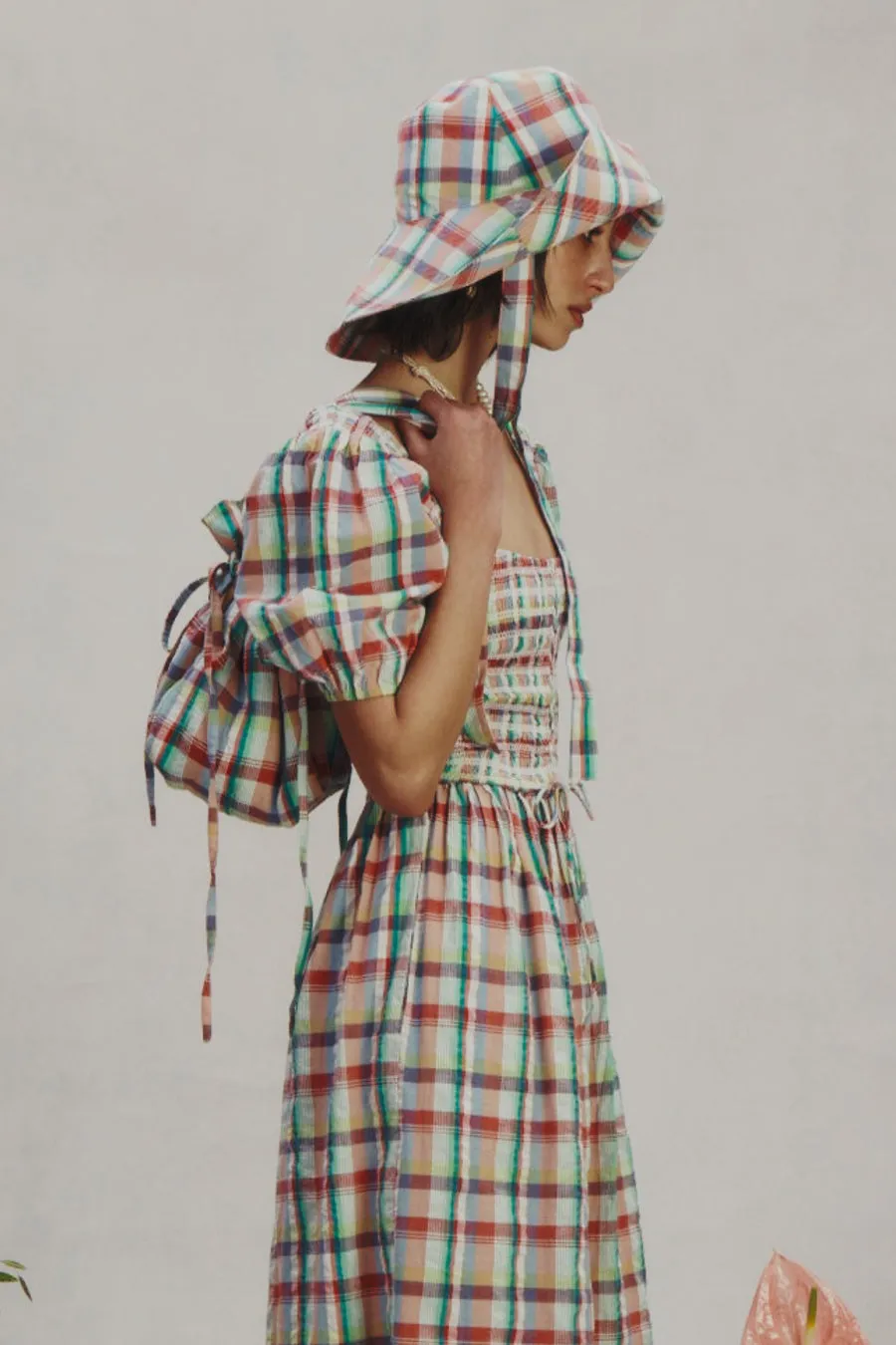 bucket hat - picnic check sold by Damson Madder product image thumbnail 4