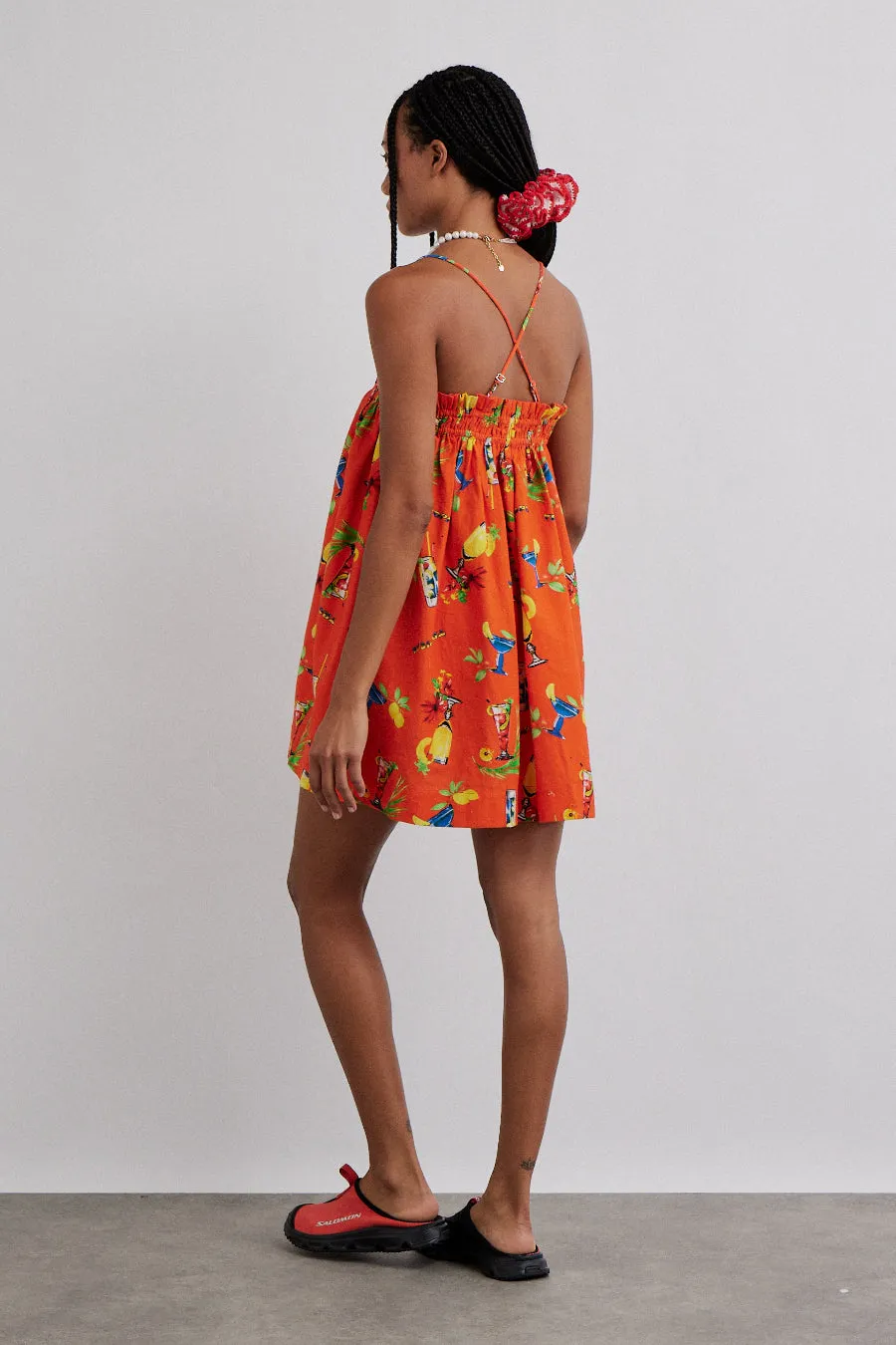 lila strappy mini dress - cocktail print sold by Damson Madder product image thumbnail 2