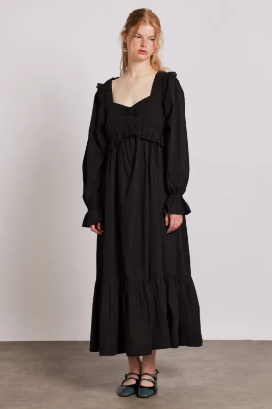edith midi dress - black sold by Damson Madder