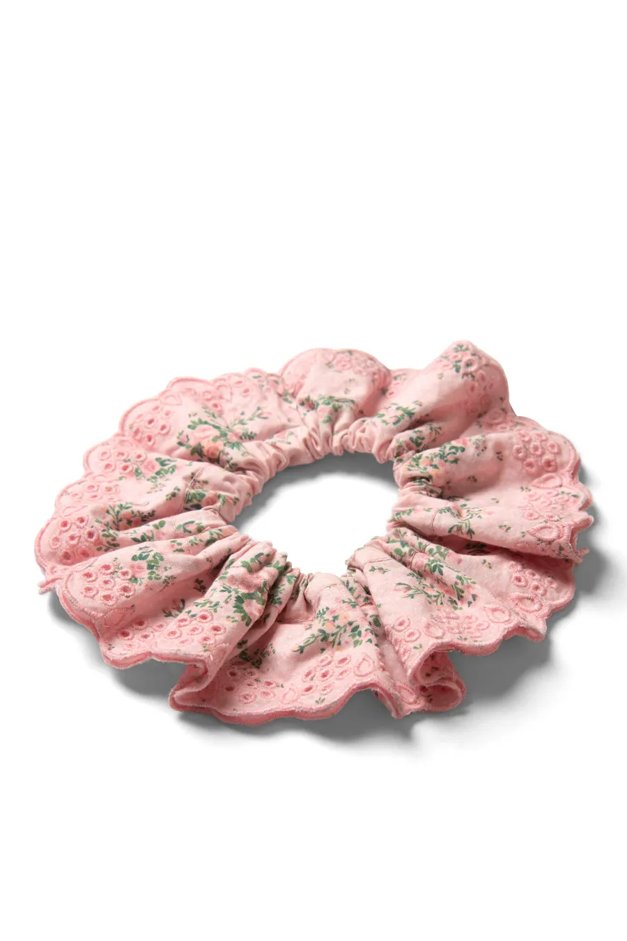 embroidered scrunchie in vintage floral sold by Damson Madder product image thumbnail 4