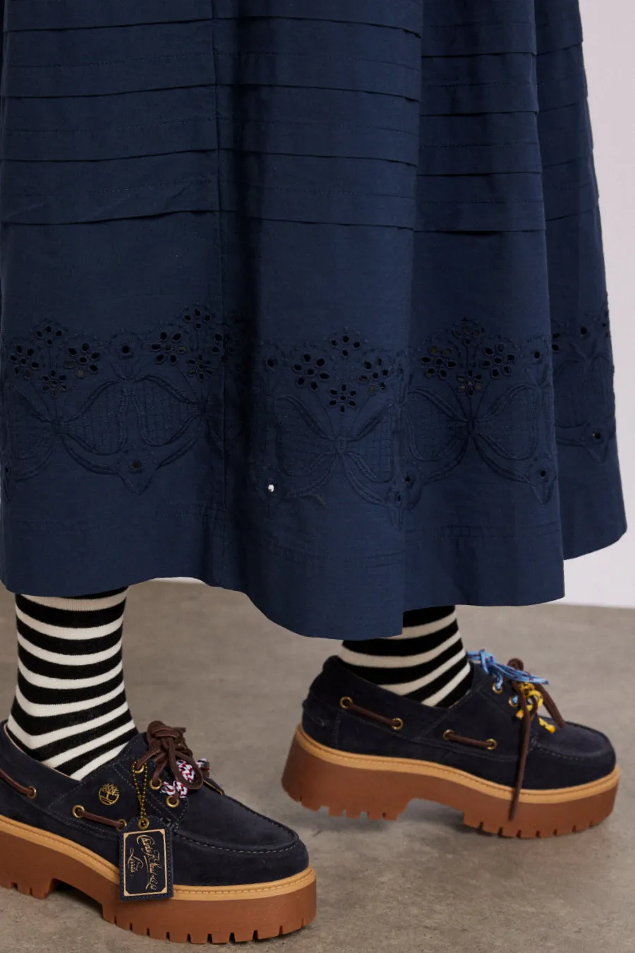 kelsey midi skirt - navy sold by Damson Madder product image thumbnail 4
