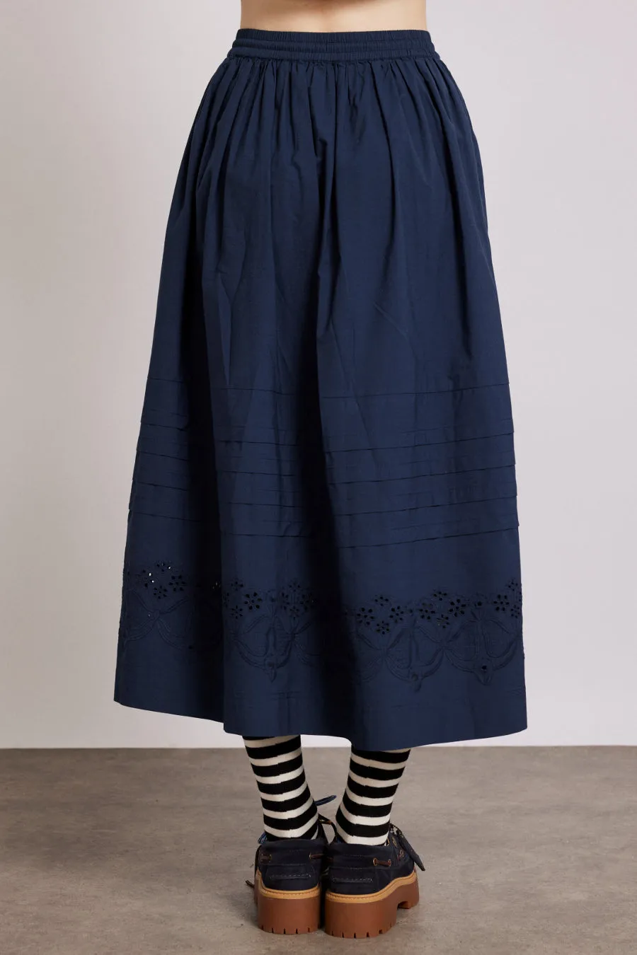 kelsey midi skirt - navy sold by Damson Madder product image thumbnail 5