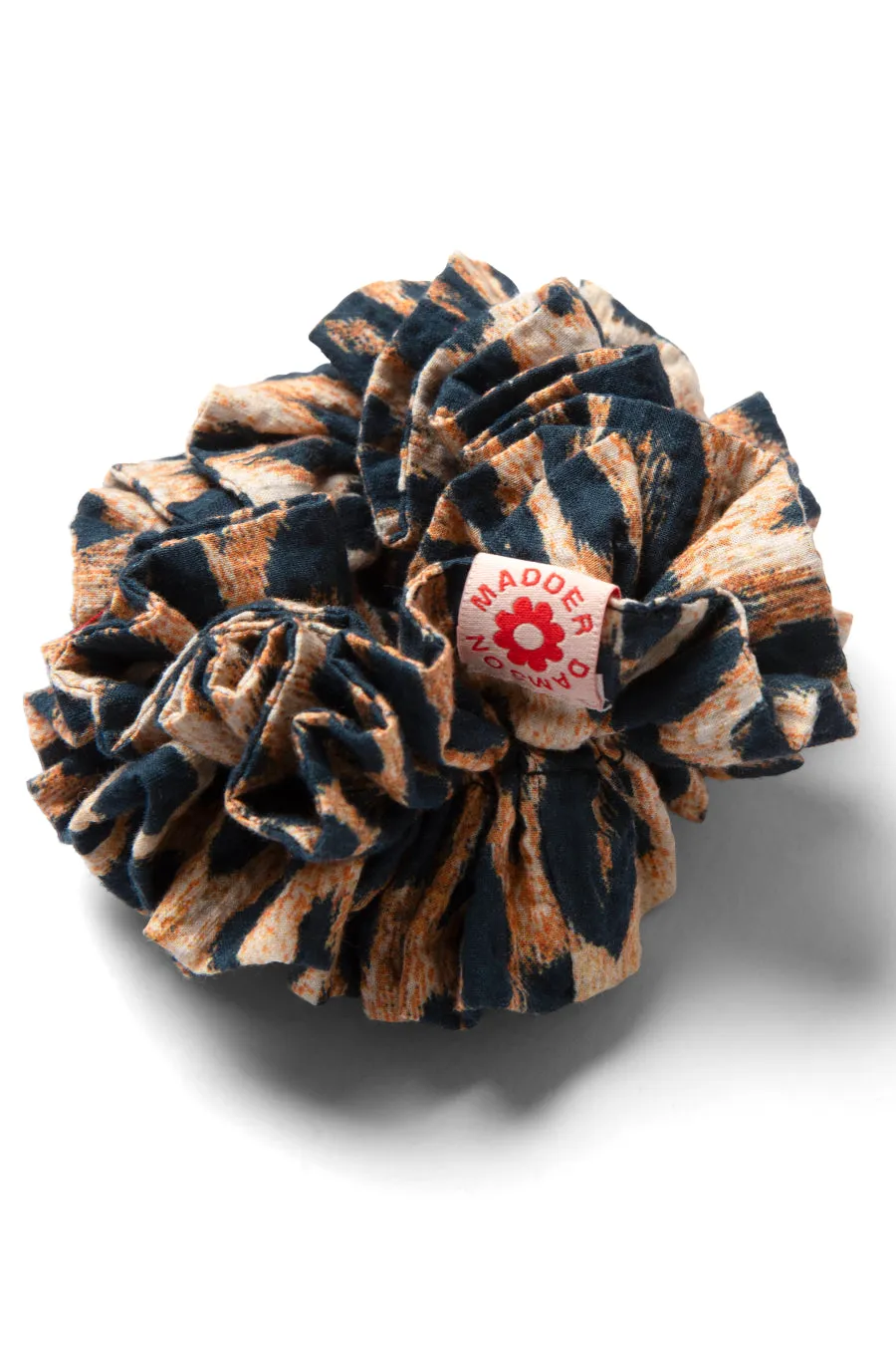 shirred garter scrunchie in leopard sold by Damson Madder product image thumbnail 5