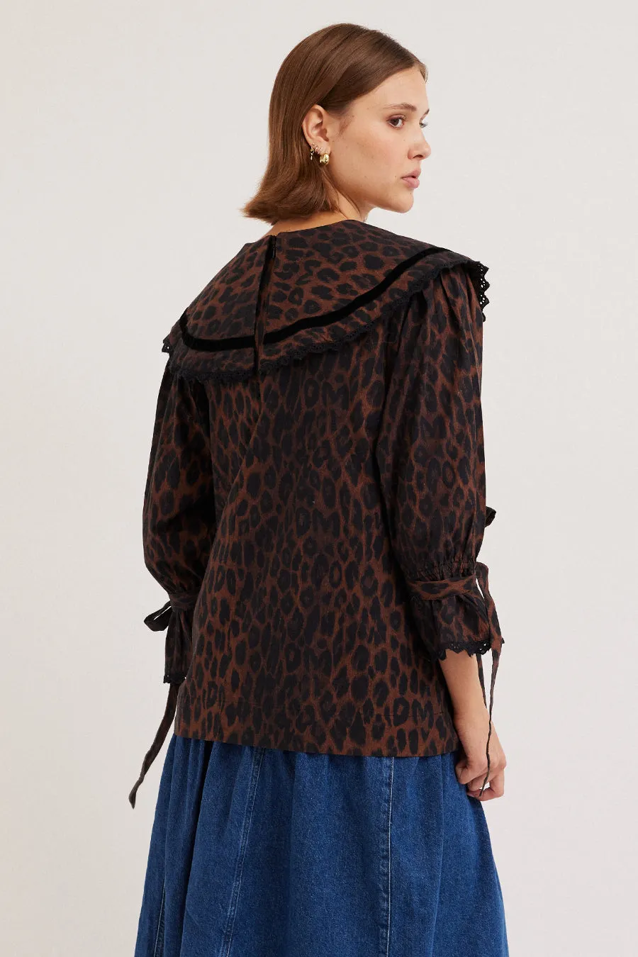 candice blouse - leopard sold by Damson Madder product image thumbnail 4