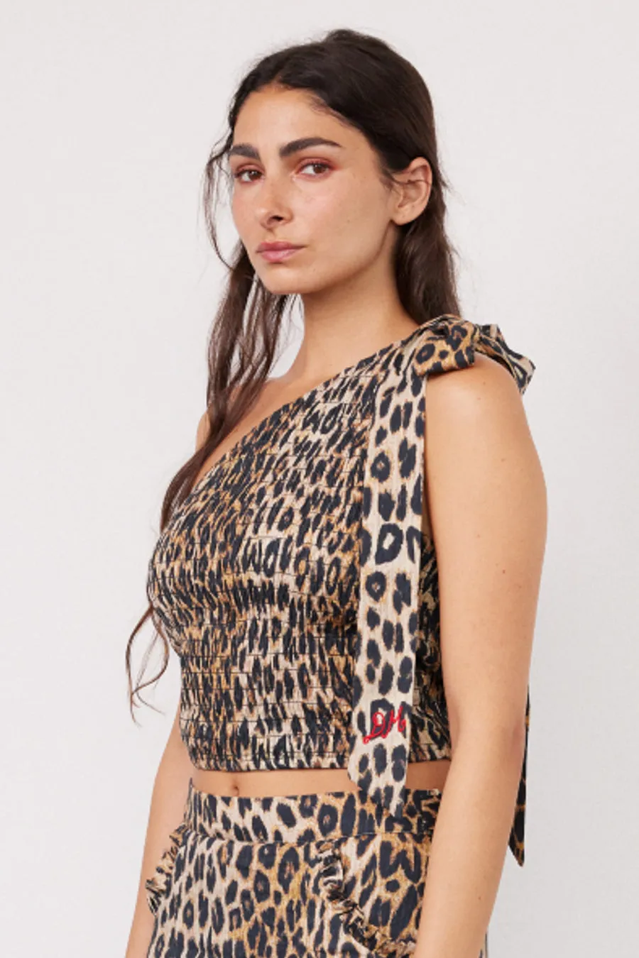 zadie asym top - leopard sold by Damson Madder product image thumbnail 5