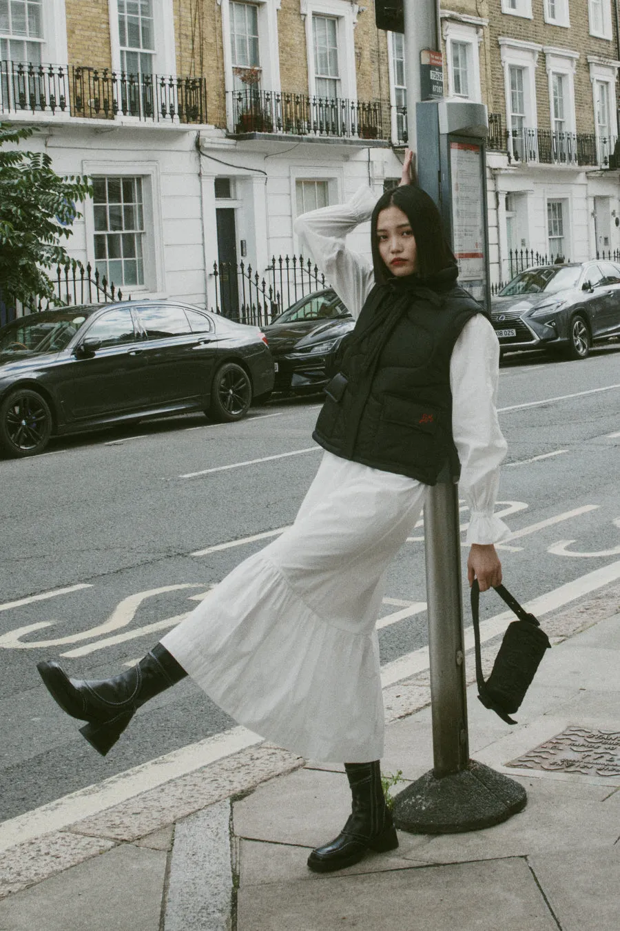 june tech gilet sold by Damson Madder