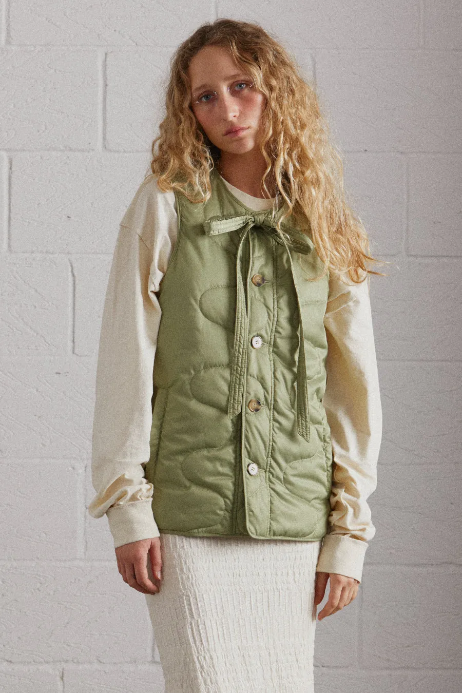 maxxy gilet liner - green sold by Damson Madder