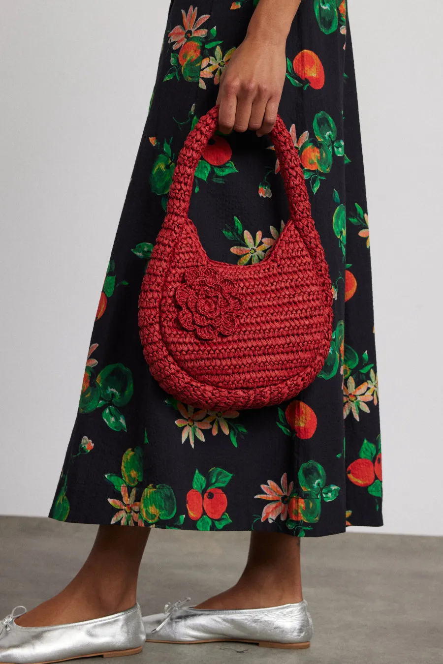 straw rosette bag sold by Damson Madder product image thumbnail 2