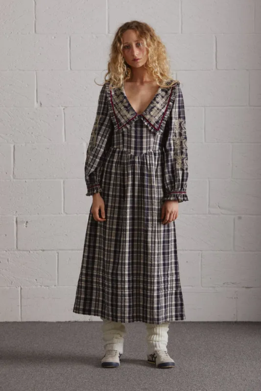 maude collared midi dress sold by Damson Madder