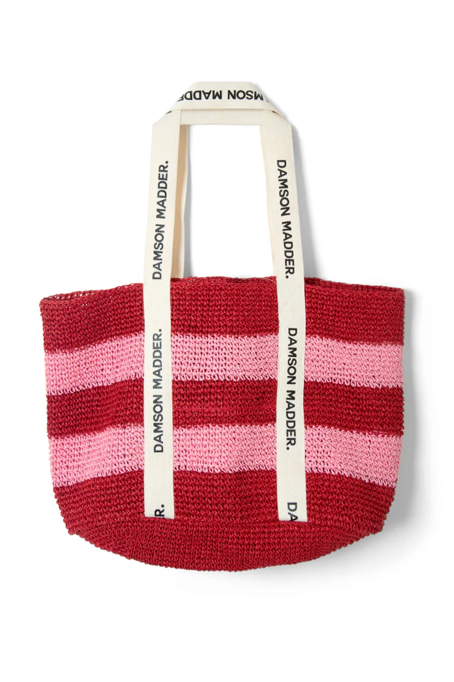 straw stripe oversized tote bag sold by Damson Madder product image thumbnail 2