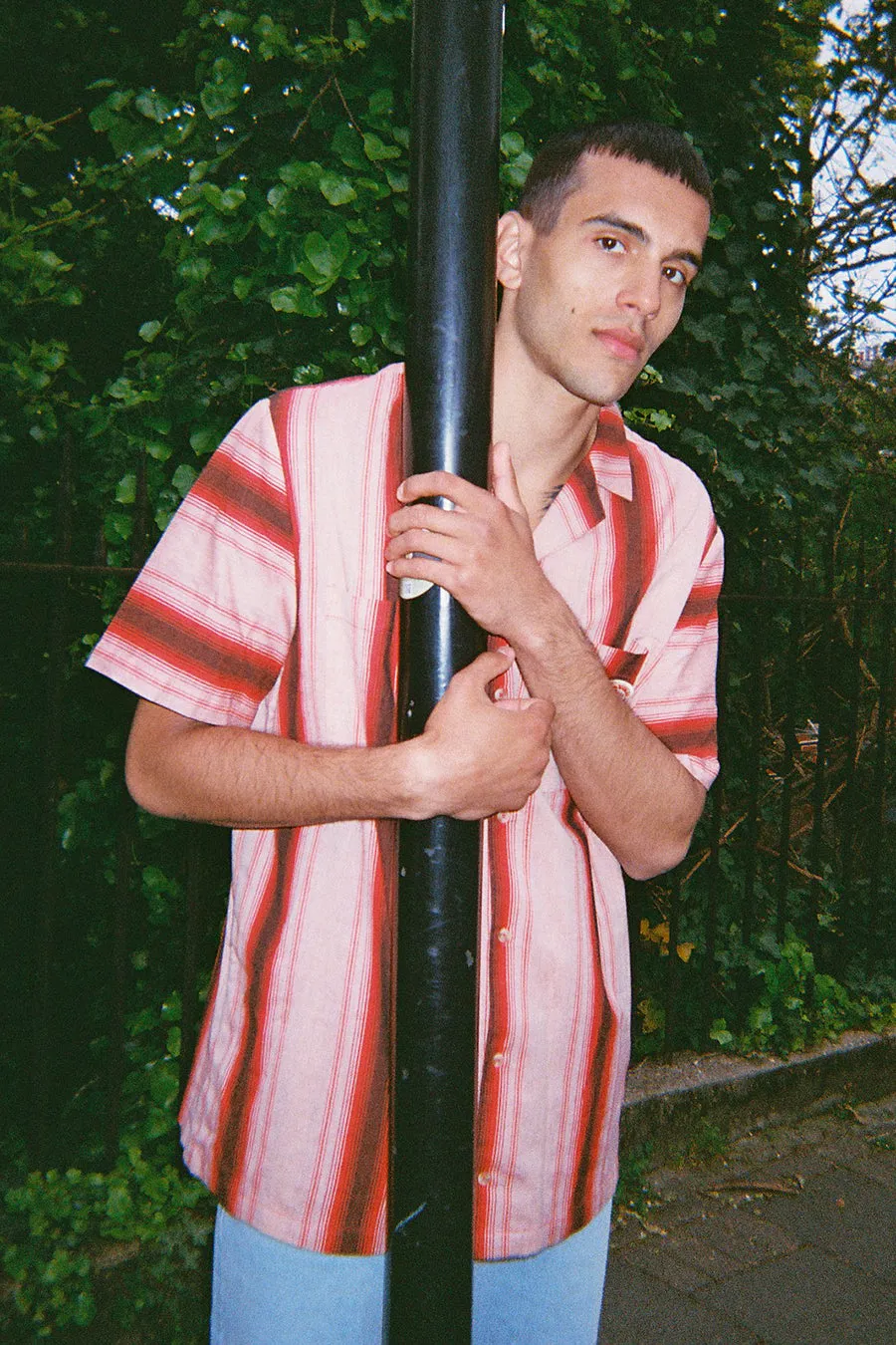 patched stripe shirt sold by Damson Madder product image thumbnail 5