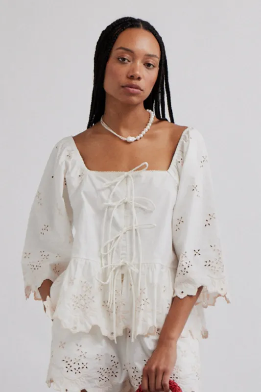 lana blouse - broderie sold by Damson Madder