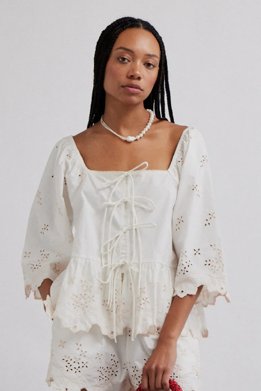 lana blouse - broderie sold by Damson Madder