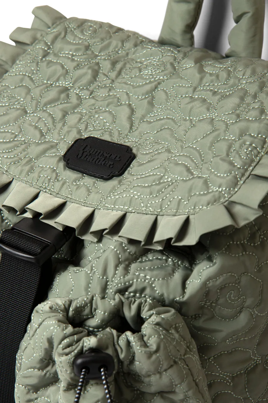 rose quilted backpack khaki sold by Damson Madder product image thumbnail 5