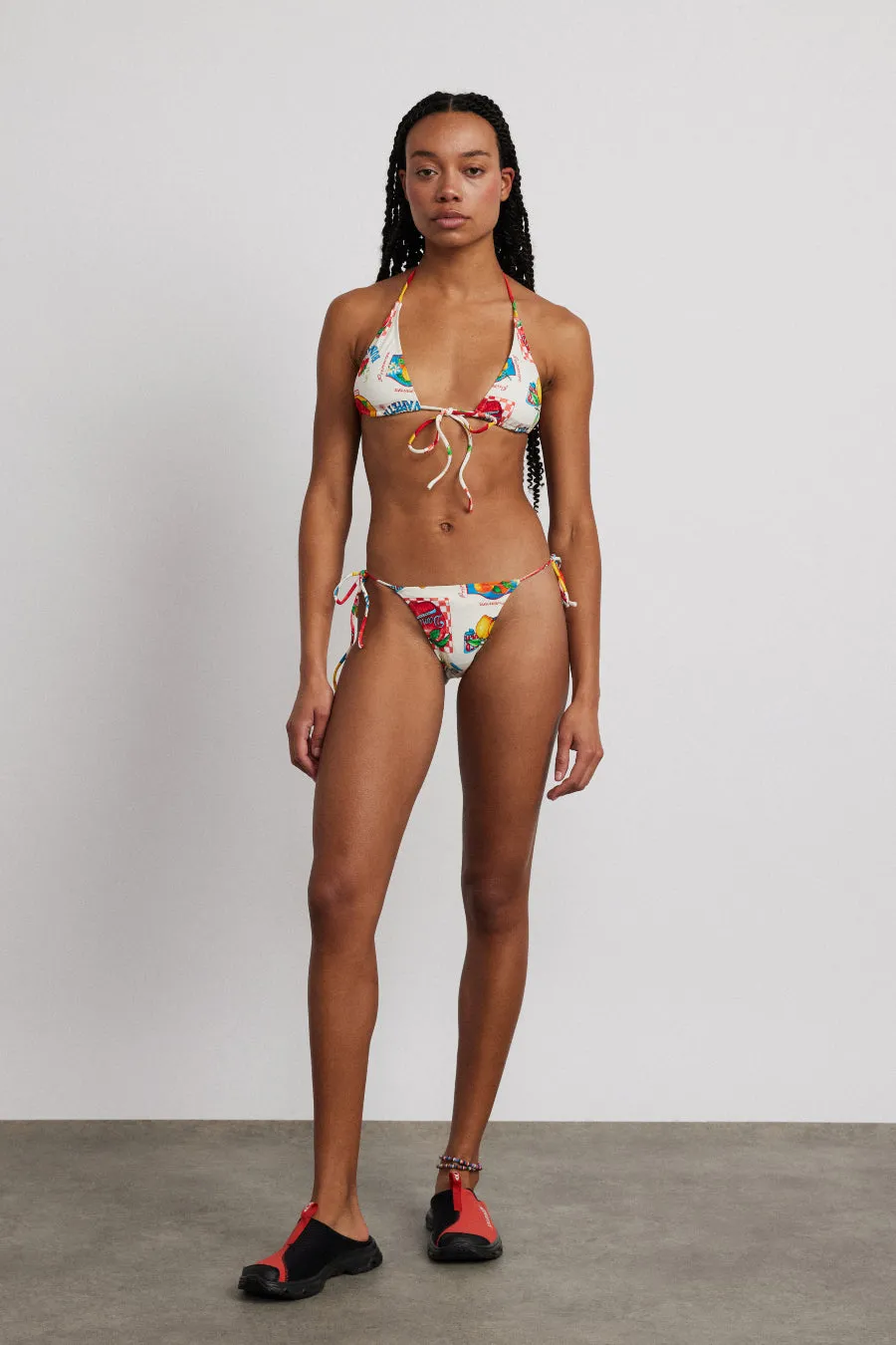 tie side bikini bottom - fruit labels sold by Damson Madder product image thumbnail 2