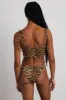 classic shirred bikini bottom - leopard sold by Damson Madder
