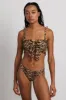 classic shirred bikini bottom - leopard sold by Damson Madder