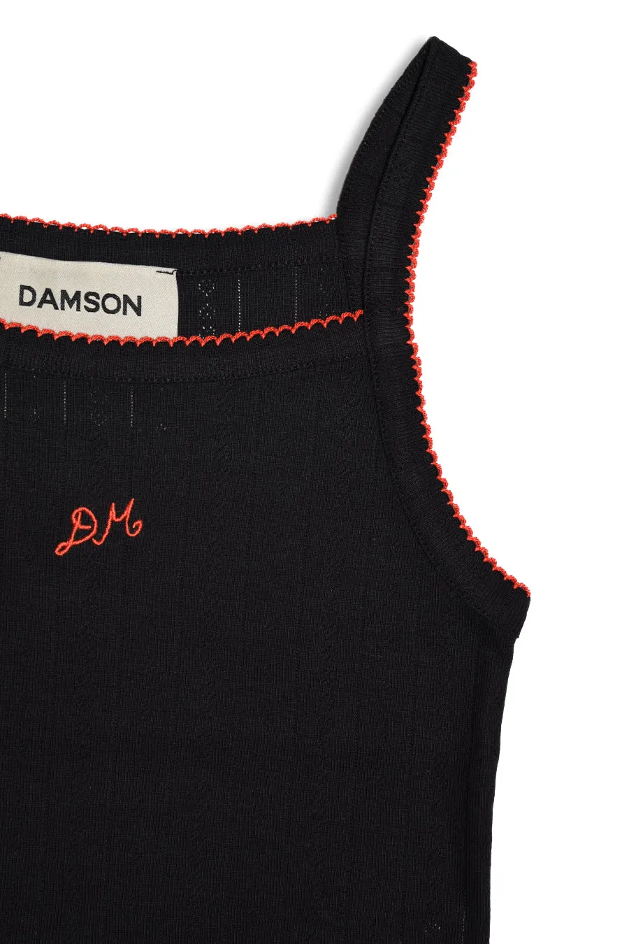dm cami top - black pointelle sold by Damson Madder product image thumbnail 2