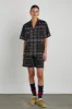tablecloth embroidered shirt - black floral sold by Damson Madder
