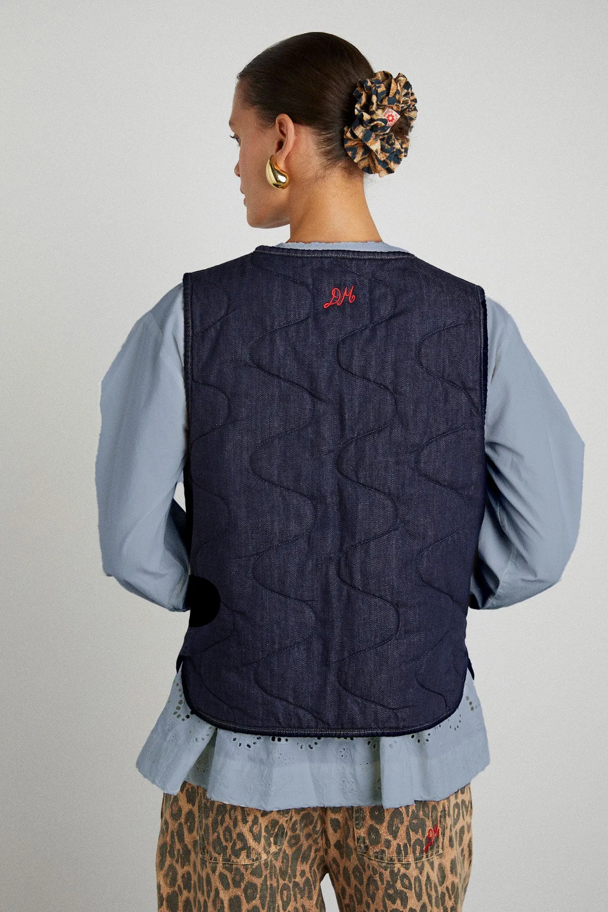 tilly gilet - indigo denim sold by Damson Madder product image thumbnail 4
