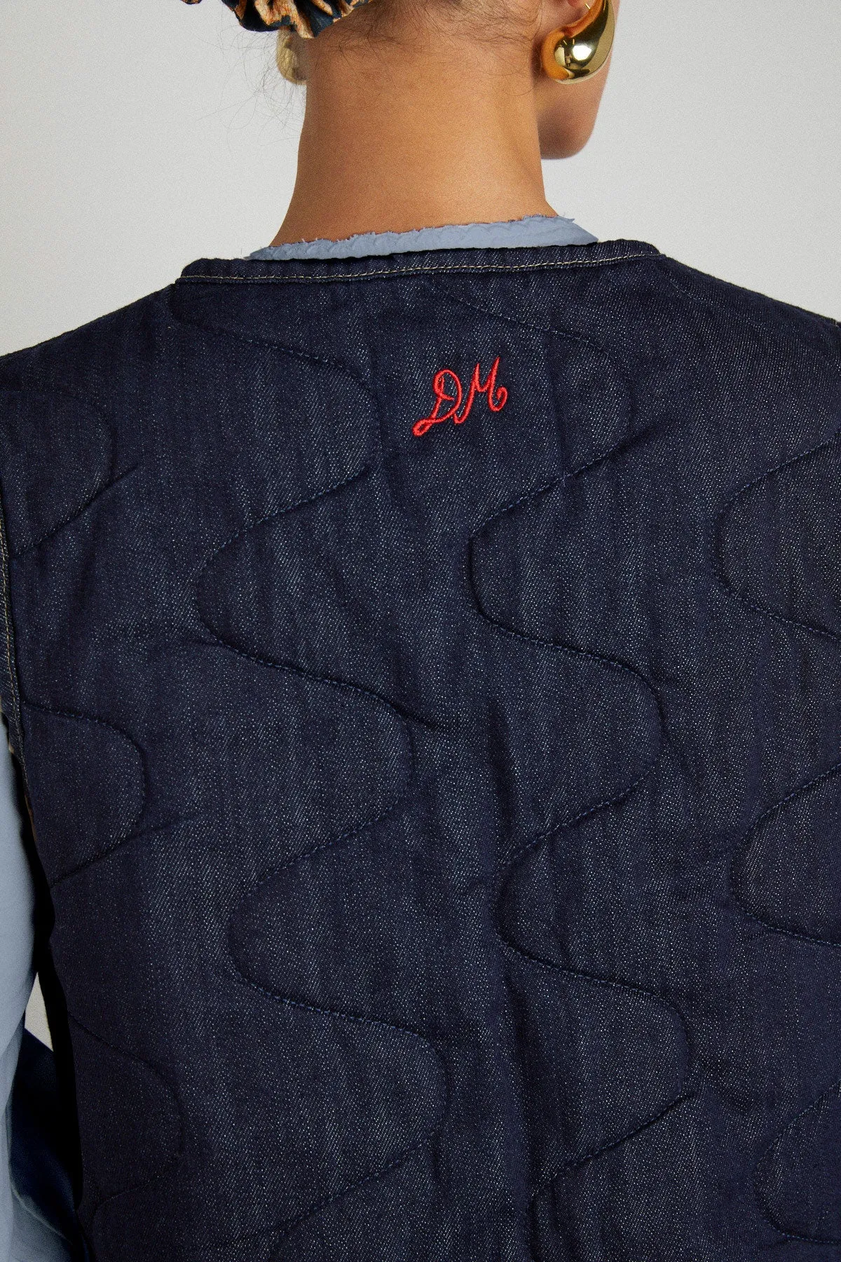 tilly gilet - indigo denim sold by Damson Madder product image thumbnail 5