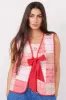arte reversible tie gilet - red ruffle sold by Damson Madder