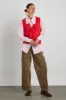 arte reversible tie gilet - red ruffle sold by Damson Madder