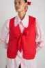arte reversible tie gilet - red ruffle sold by Damson Madder